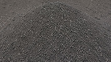 Slag mixed into aggregate